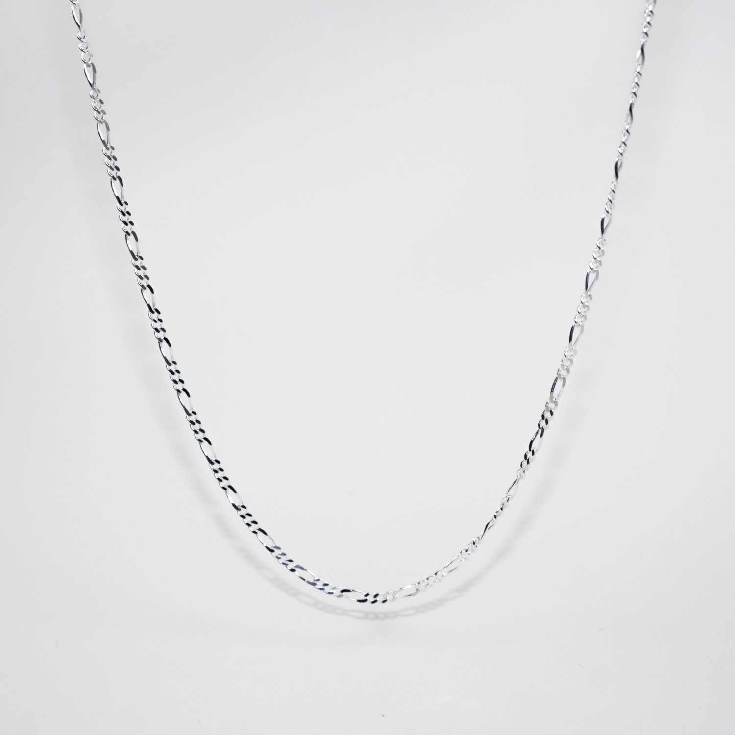 Sterling Silver FD60 Diamond Cut Figaro 1/3 Chain Sterling Silver Chains 