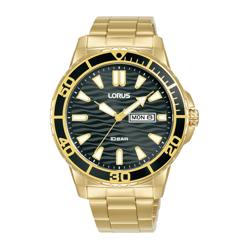 Lorus Gents 100m Gents Gold Tone Watch RH362AX9 Stonex Jewellers