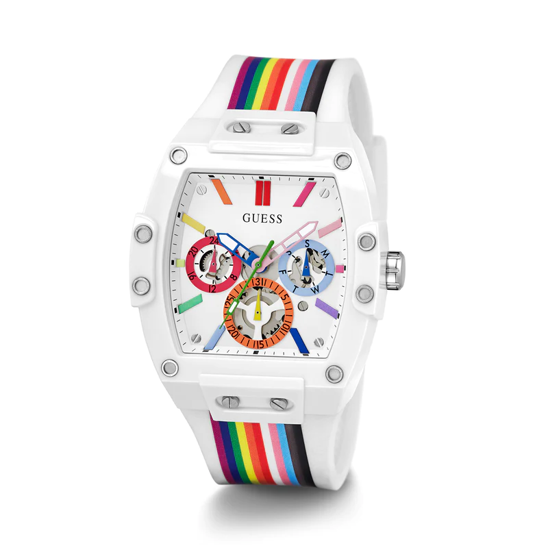 Guess Phoenis White Multi Colour Case & Band - GW0720G1