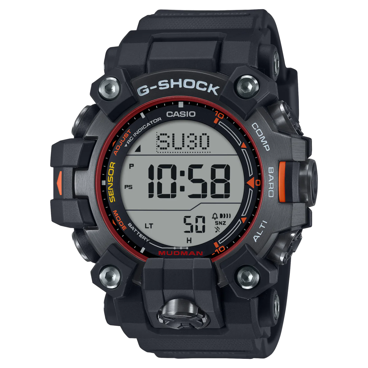 G-Shock Digital MUDMAN Series Solar Powered 200M Black Case Resin Band - GW9500MEC-1D