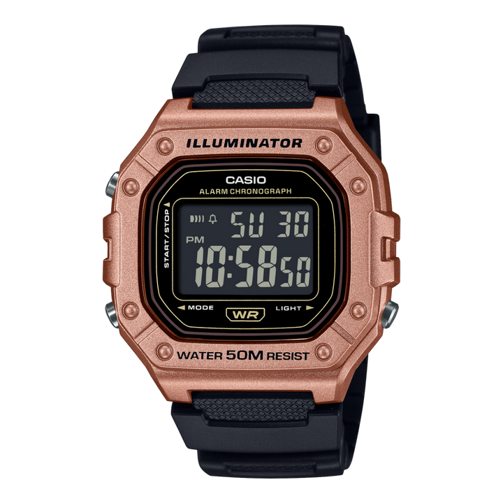 Casio Digital Square Face 50M WR Watch - W218HM-5B