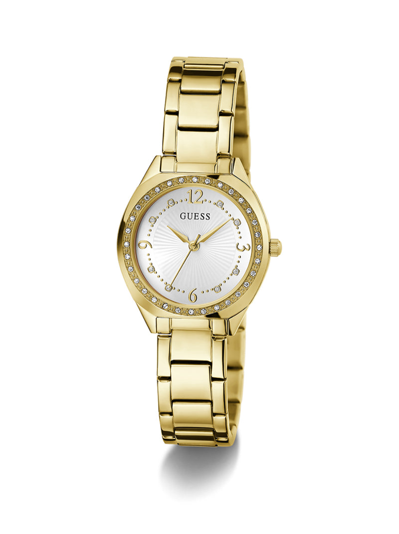 Guess Ladies Charlotte White Dial Quartz Analog Gold Tone - GW0767L2