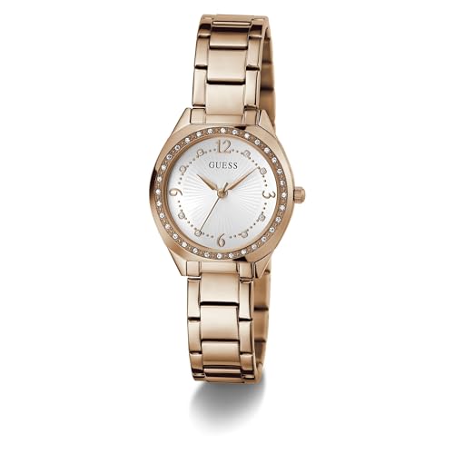 Guess Ladies Charlotte White Dial Quartz Analog Rose Gold Tone - GW0767L3