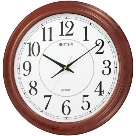 Rhythm 56cm Round Admiral Wooden Wall Clock - CMG982NR06