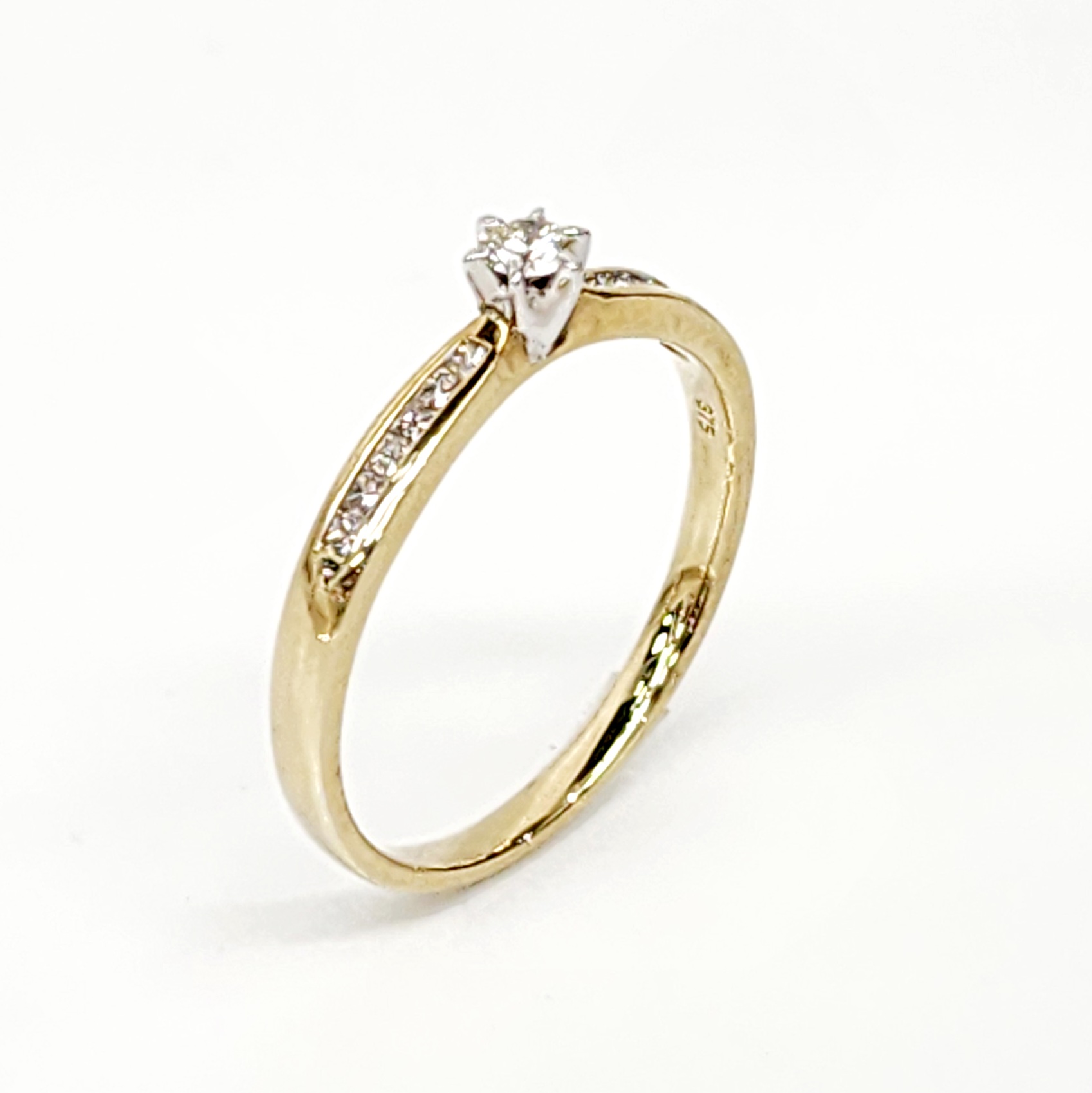 9ct Yellow Gold 0.25ct Diamond Ring Gold Rings 