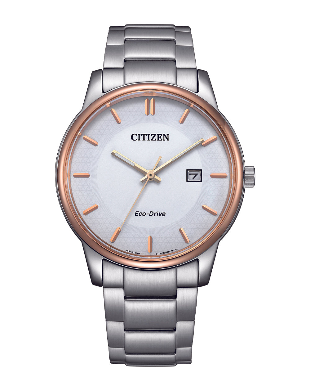 Citizen Gents Eco-Drive 50M Stainless Steel White Dial Watch - BM6979-74A