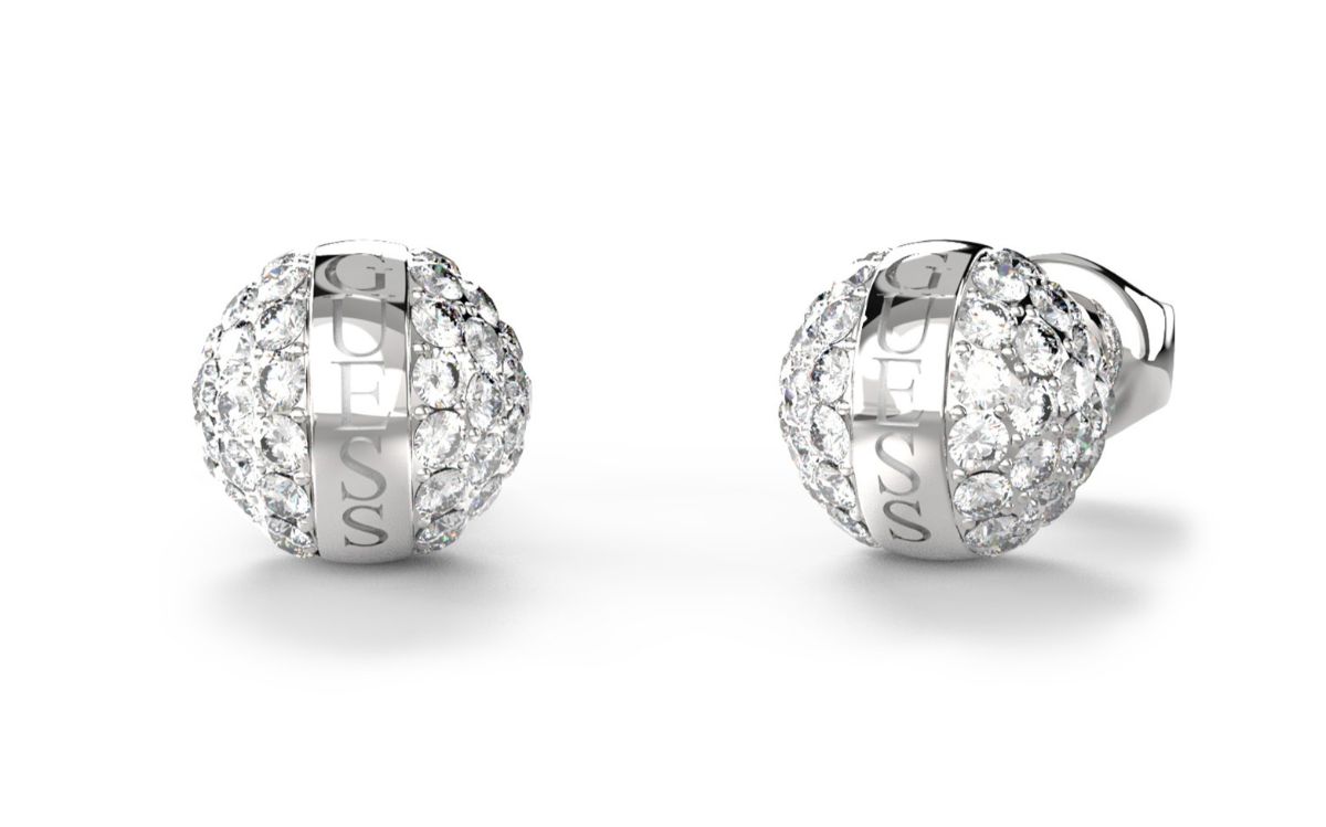 Guess 7mm CALYPSO Crystals Bead Studs - JUBE04459JWRHT/U GUESS JEWELLERY 