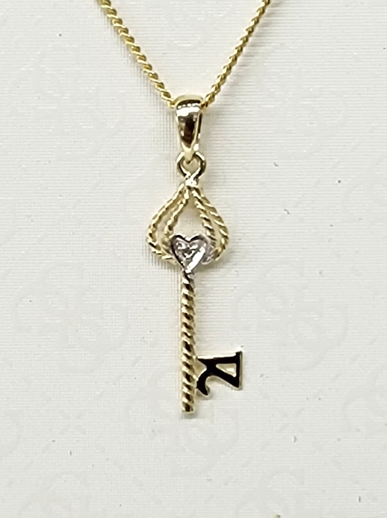 9ct Yellow Gold Diamond Set 21st Key Pendant Gold Pendants 