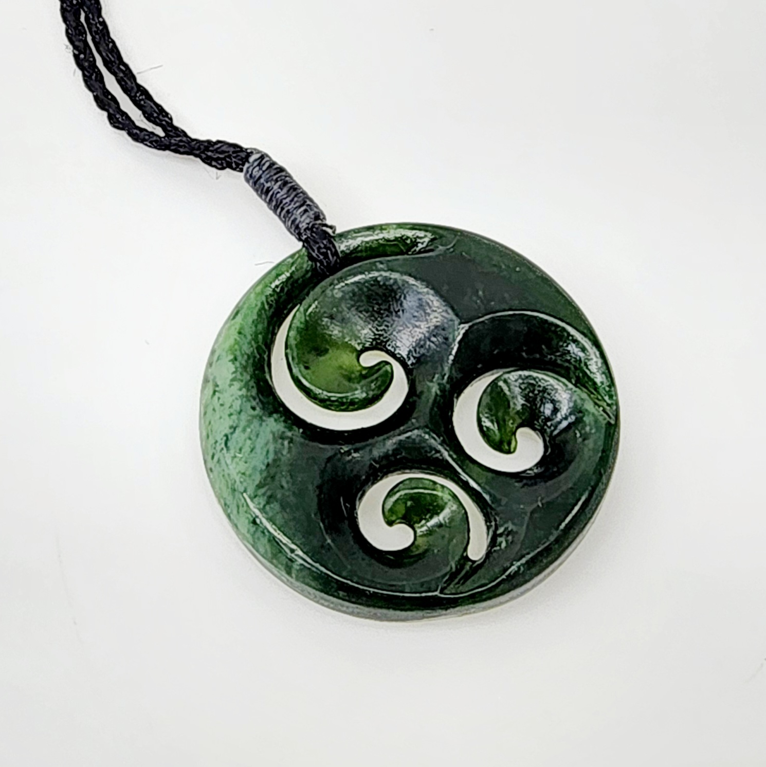 Pounamu Closed Triple Koru Necklace Greenstone?Jewellery 