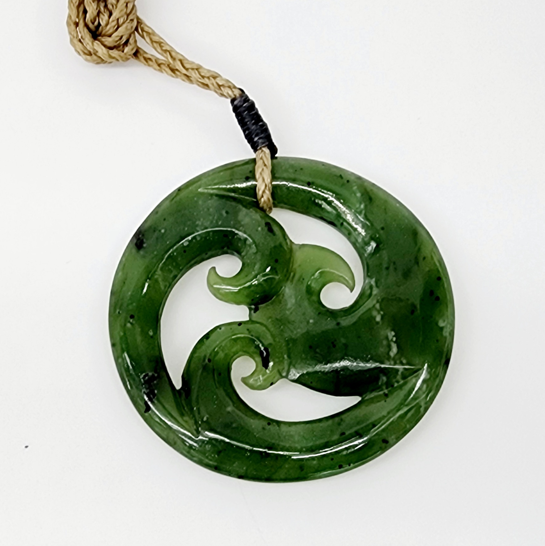 Pounamu Closed Triple Koru Necklace Greenstone?Jewellery 