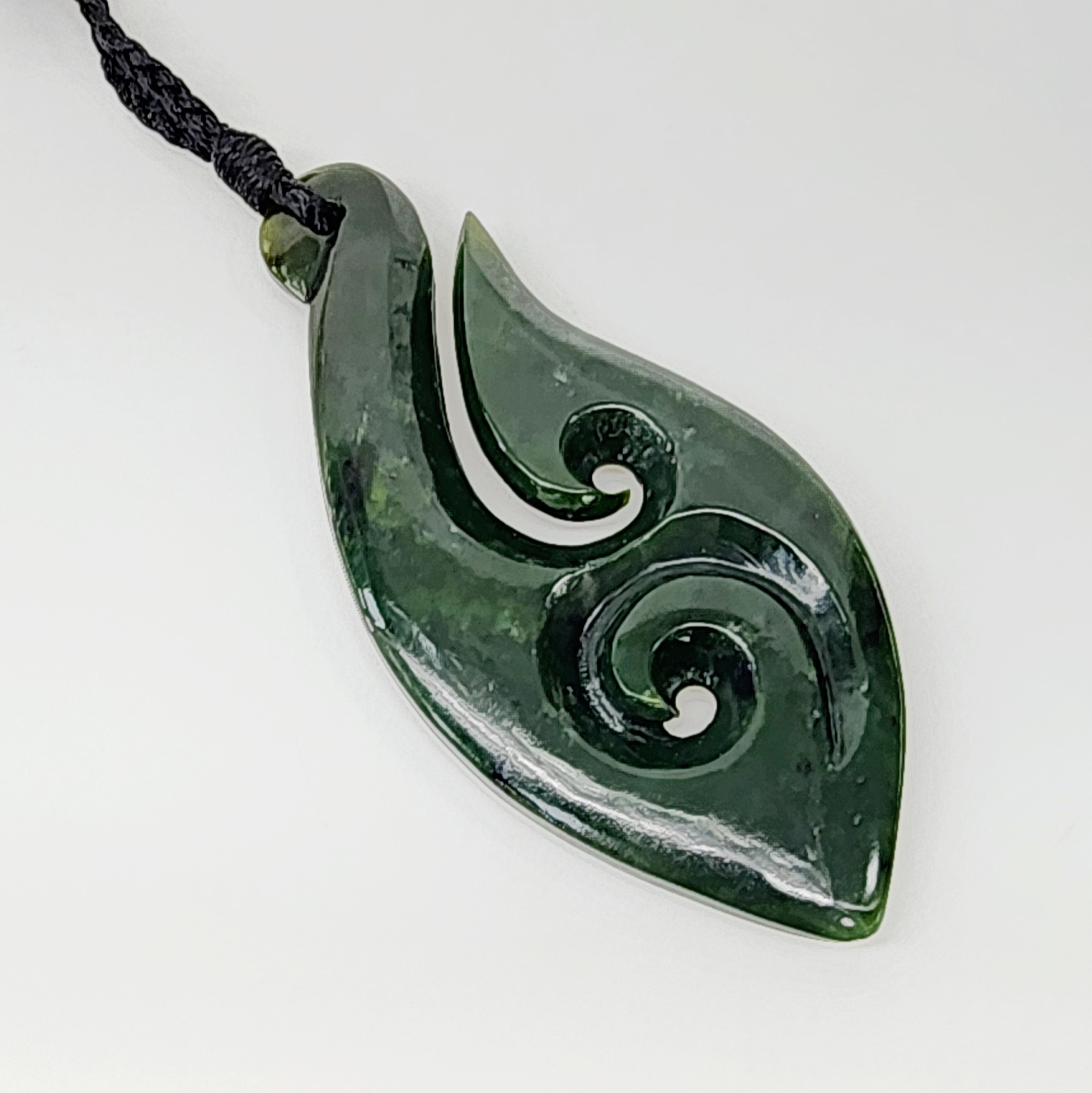 Pounamu Koru Hook Necklace Greenstone?Jewellery 