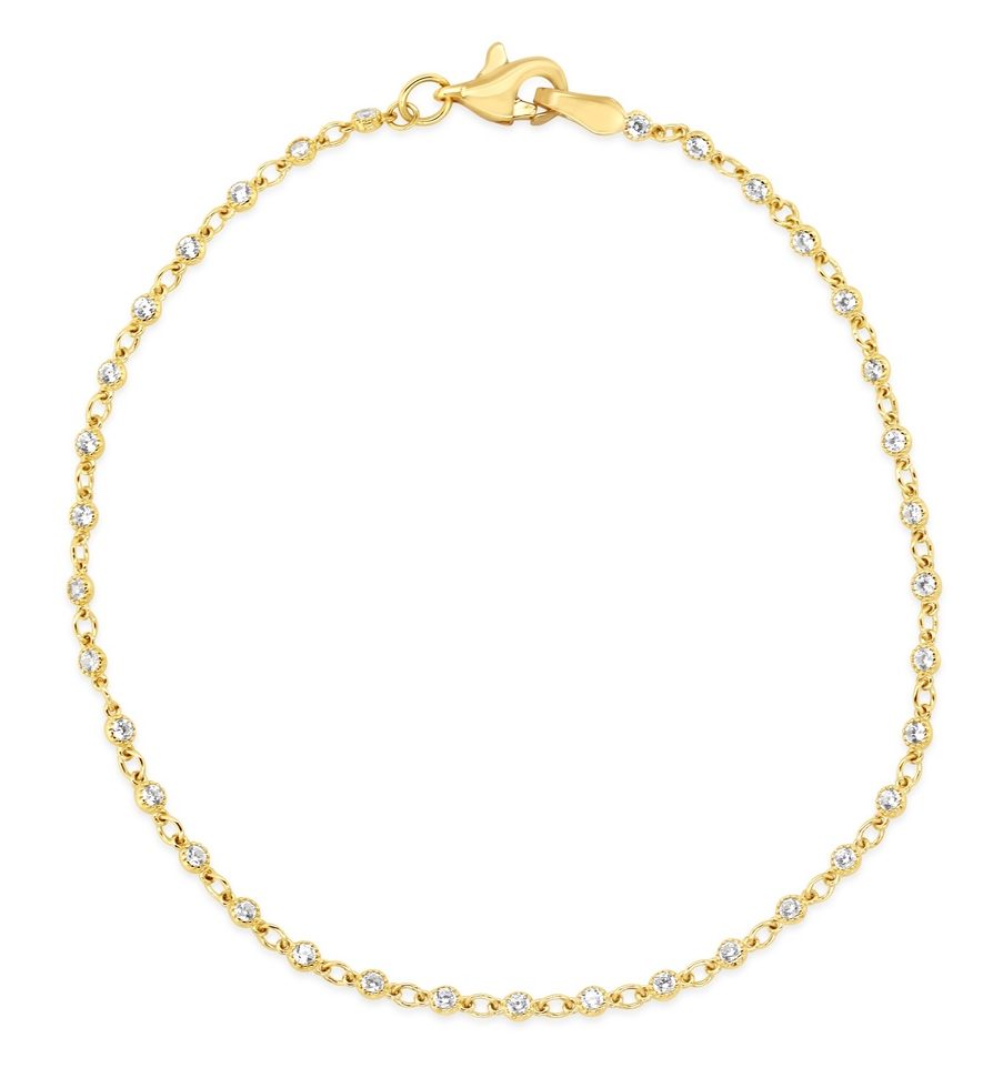 9ct Yellow Gold Multi Mini CZ Bracelet Gold Bracelets 