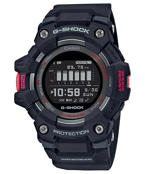 Casio G-Shock "G-SQUAD" Series Bluetooth, 200M WR Watch - GBD100-1DR Greenstone?Jewellery 