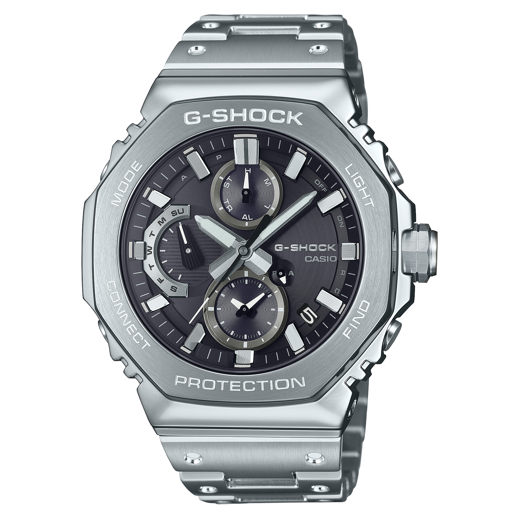 G-Shock Analog Chronograph Solar Powered, Bluetooth 200M WR Black Face Dial - GMCB2100D-1A CASIO 