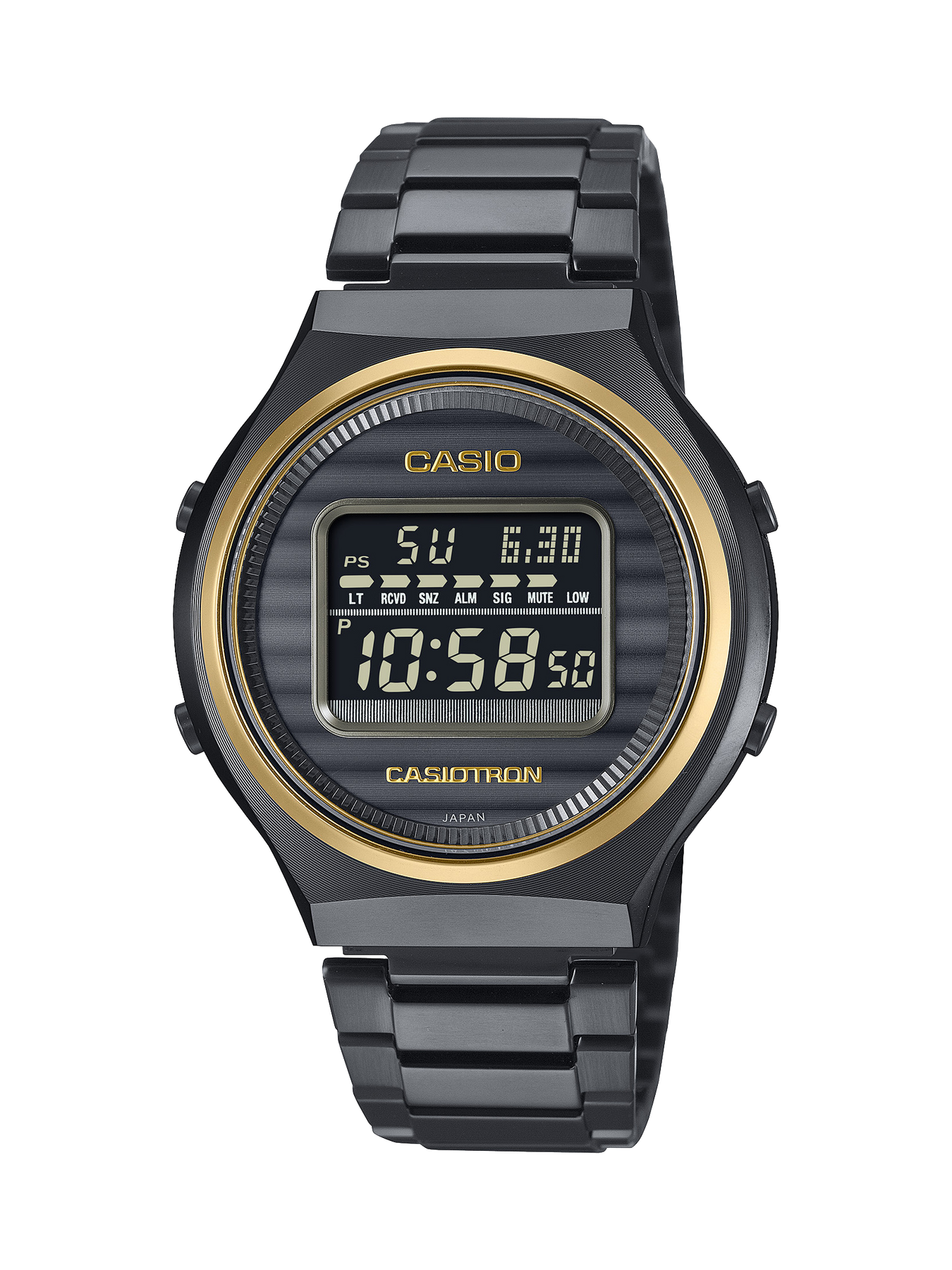 Casiotron Digital 50th Anniversary Bluetooth, Solar Powered, 50M WR Black/Gold Stainless Steel Band - TRN50ZE-1A CASIO 