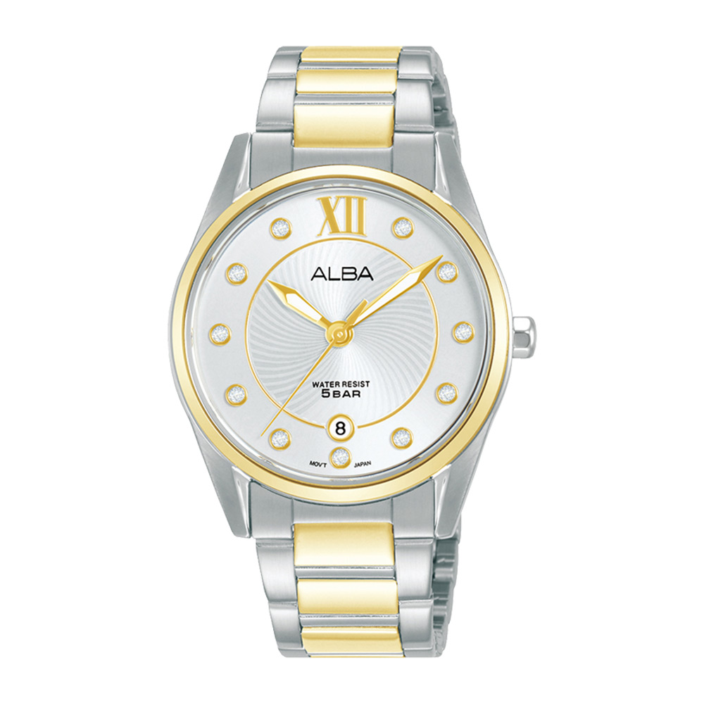 Alba Ladies Quartz 50M WR Dress Watch Two-Tone Case & Stainless Steel Strap - AG8M64X1 ALBA 