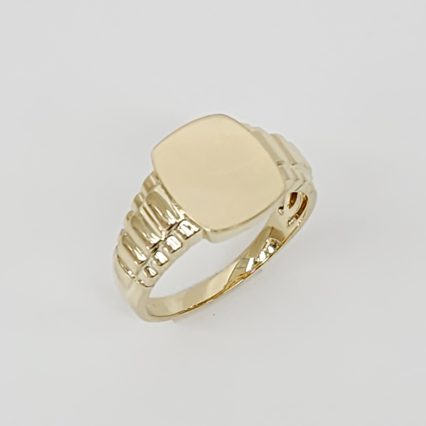 9ct Yellow Gold Gents Signet Dress Ring Gold Rings, Men's Gold Rings 