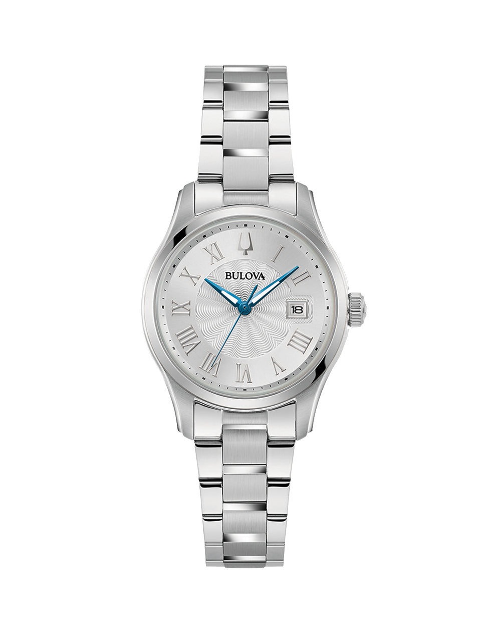 Bulova Classic Ladies Quartz Stainless Steel Case & Band, Silver Dial 30M WR Watch - 96M162 bulova 