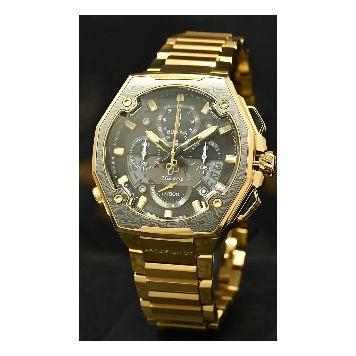 Bulova Series X (45mm) Black Chronograph Dial / Gold-Tone Stainless Steel Bracelet - 98B429 G-SHOCK 