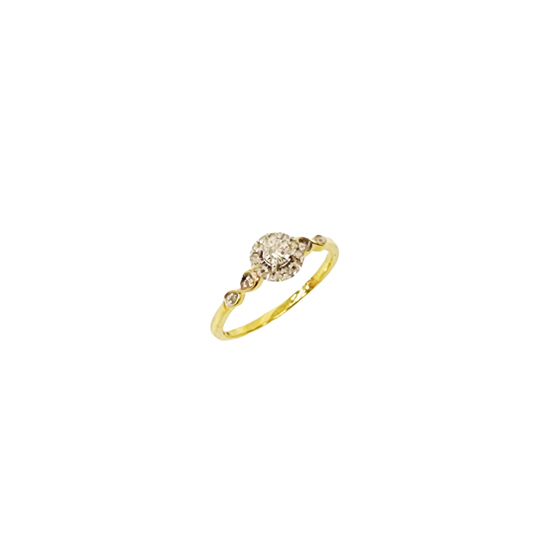 10ct Yellow Gold 0.12ct Diamond Engagement Ring - SKR40360 bulova 