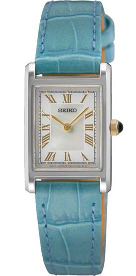 Seiko Ladies Classic Quartz White Dial Blue Leather Strap Watch - SWR101P1 G-SHOCK 