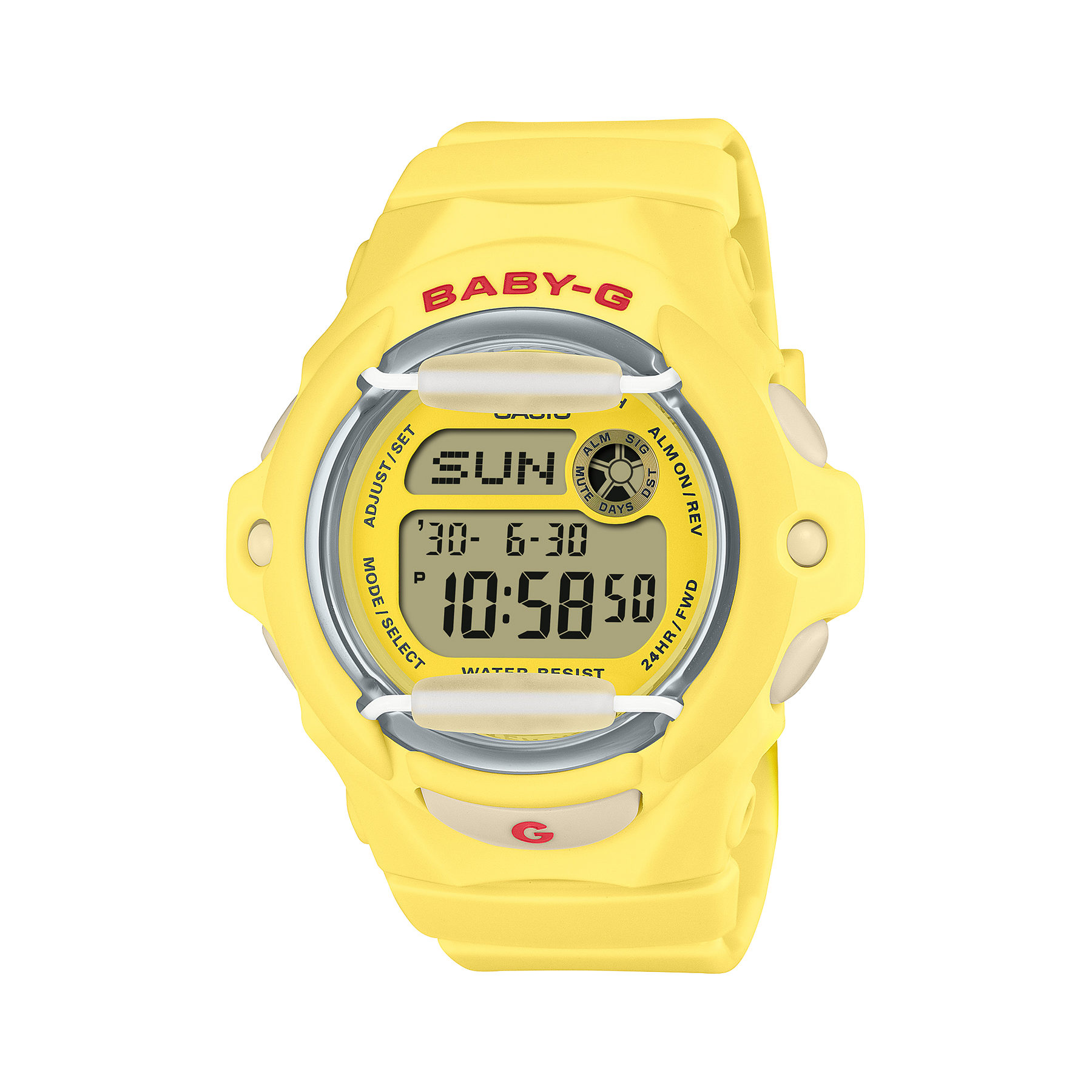 Baby-G Digital Cherry Red Accents Yellow Case & Resin Strap 200M WR - BG169CH-9D G-SHOCK 