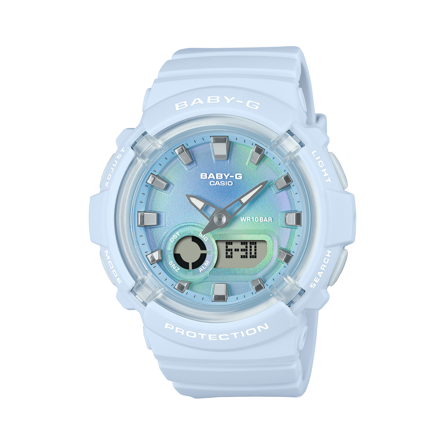 Baby-G Duel Time Tie-Dye Look, Blue Dial & Resin Band Strap 100M WR - BGA280TD-2A G-SHOCK 