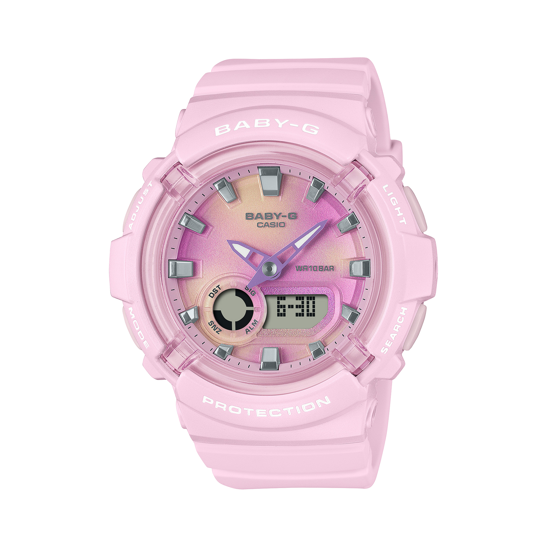 Baby-G Duel Time Tie-Dye Look, Pink Dial & Resin Band Strap 100M WR - BGA280TD-4A G-SHOCK 