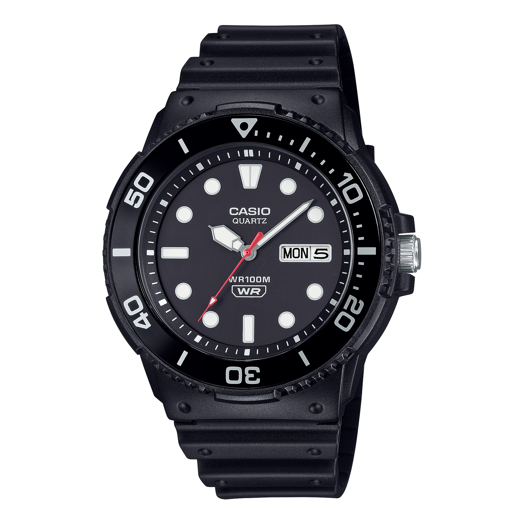 Casio Analog Marine Design Black Dial, Black Case & Band, 100M WR - MRW230H-1E1 G-SHOCK 