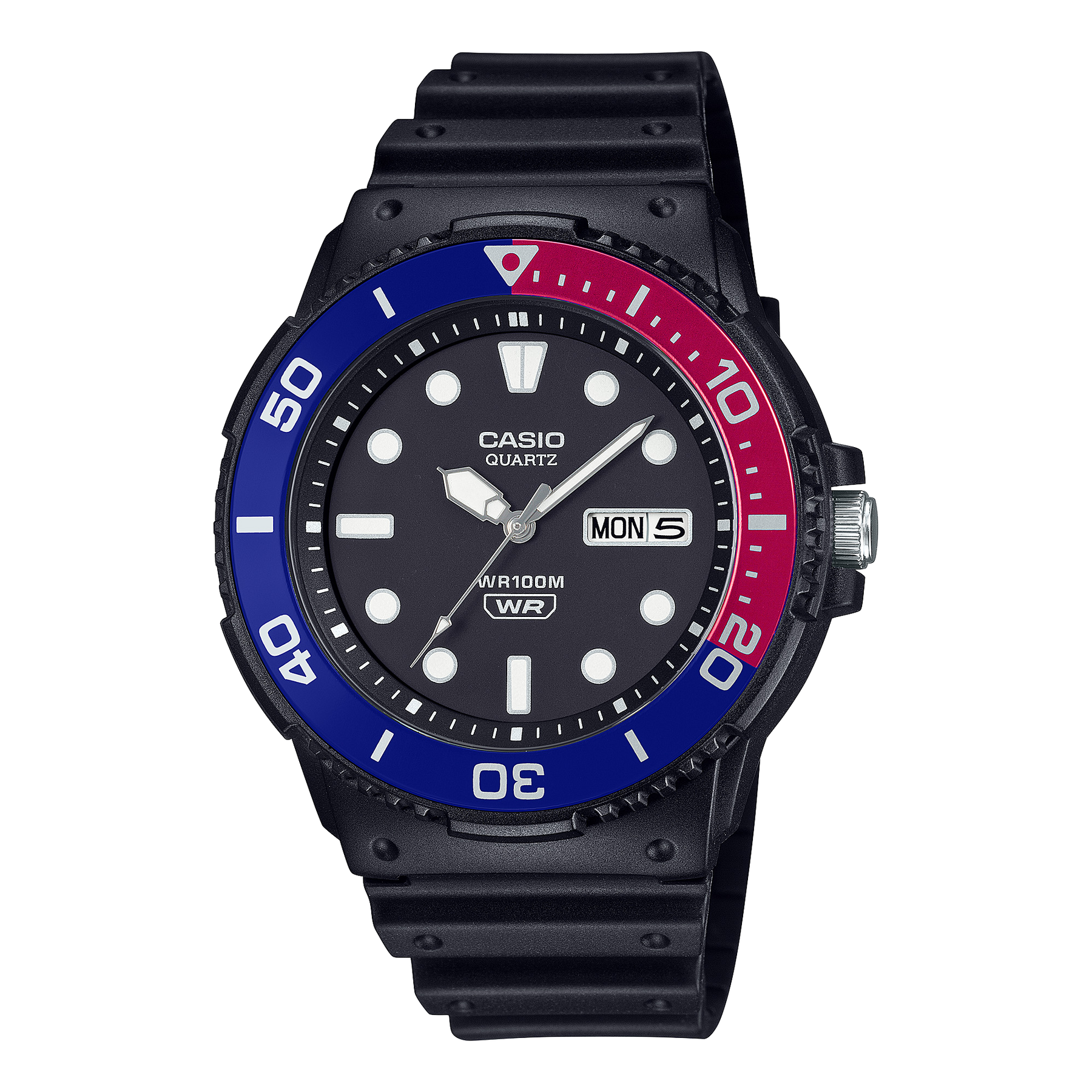 Casio Analog Marine Design Black Dial, Black Case & Band, 100M WR - MRW230H-1E2 G-SHOCK 