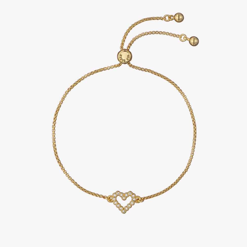 TED BAKER Amorita Gold Tone Crystal Open Heart Toggle Bracelet - TBJ3833-02-02 CASIO 