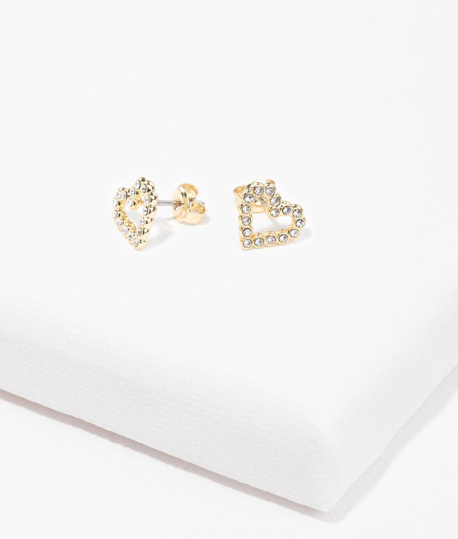 TED BAKER Amorina Gold Tone Crystal Halo Heart Stud Earring - TBJ3834-02-02 CASIO 