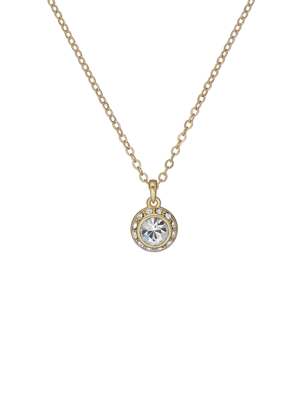 TED BAKER Solitaire Sparkle Crystal Pendant Necklace Gold Tone, Clear Crystal - TBJ3695-02-02 CASIO 