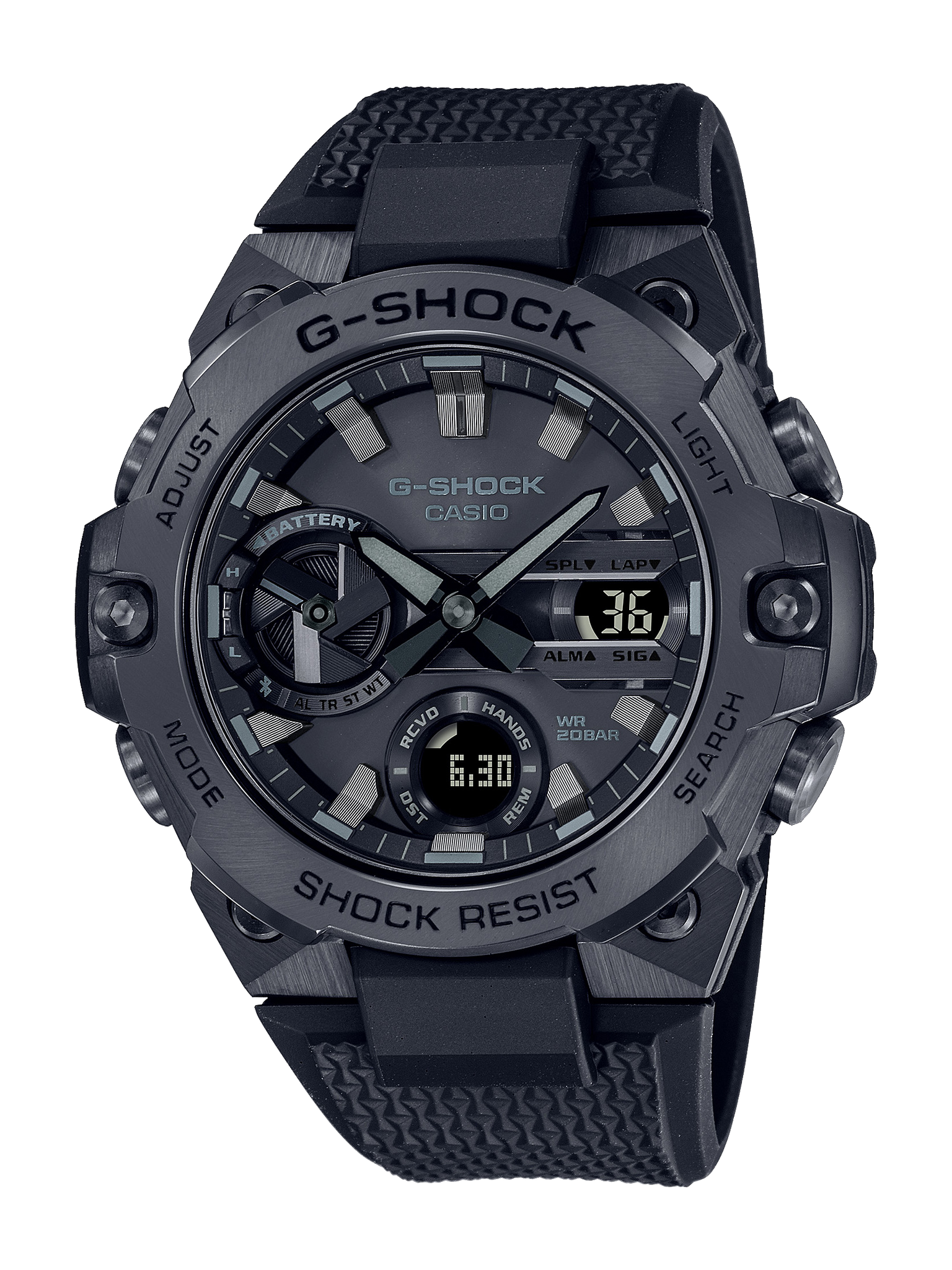Casio G-Shock Carbon Core Solar Powered & Bluetooth Connection Watch - GSTB400BB-1A G-SHOCK 