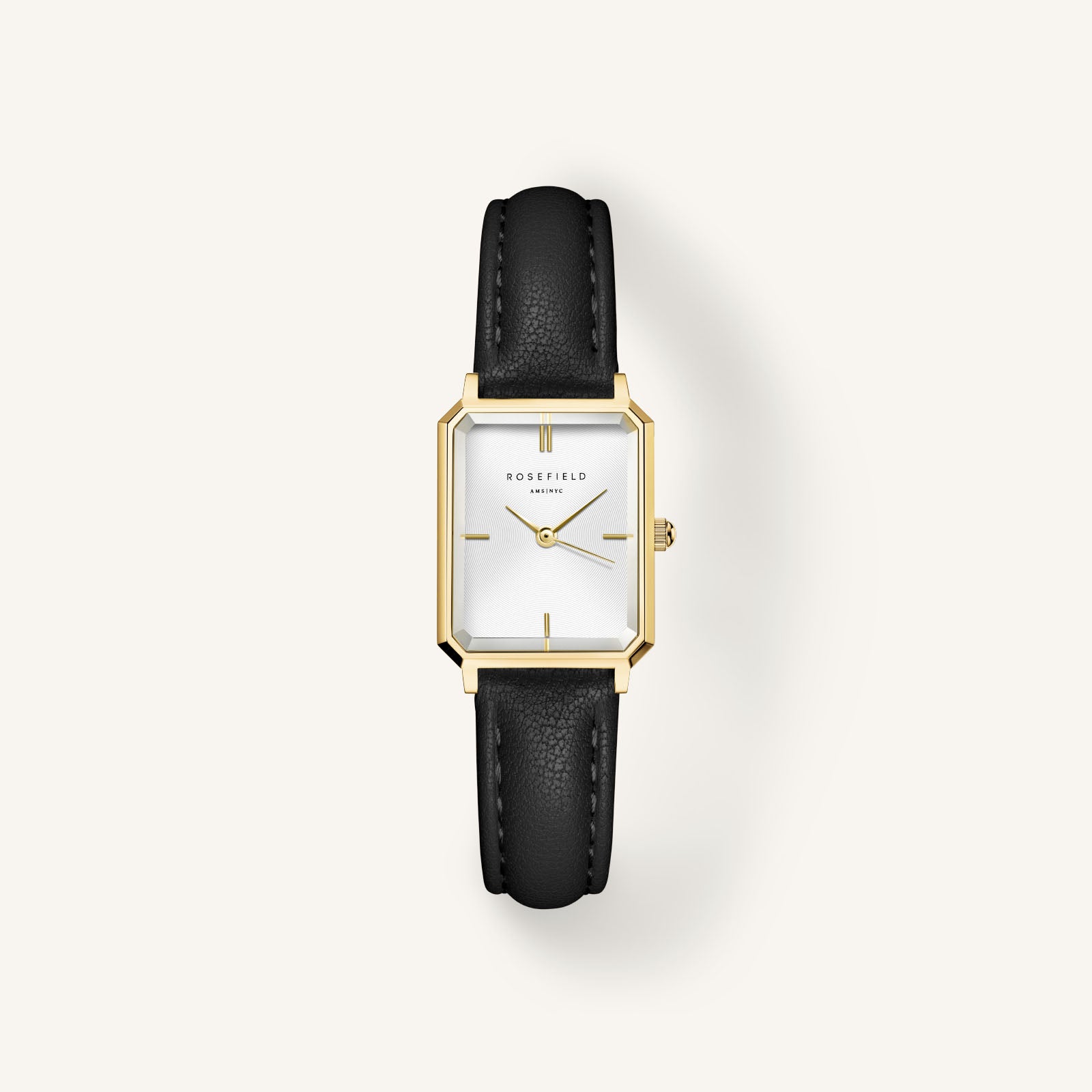 Rosefield Octagon XS Black Leather - OWBLG-O84 WATCH 