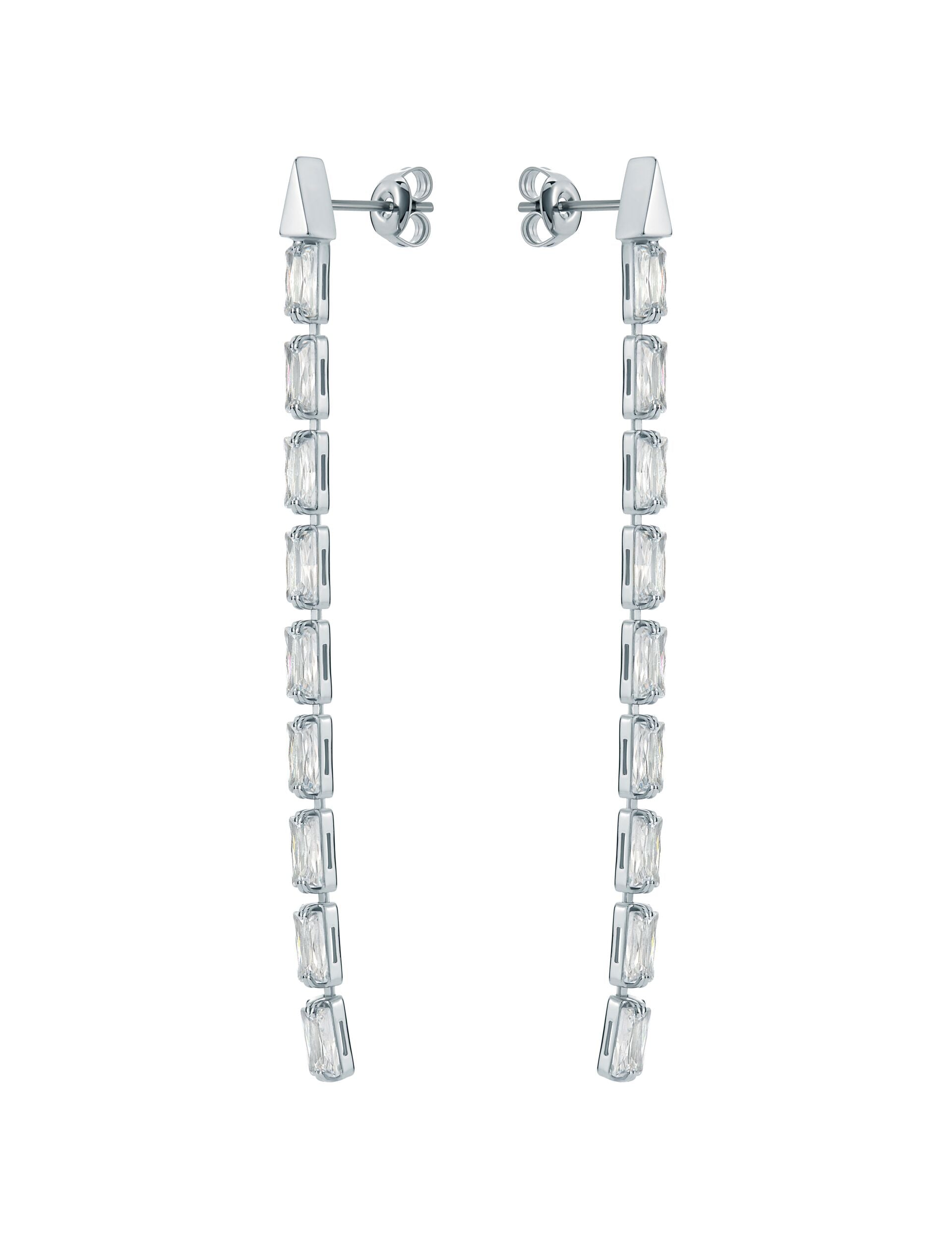 TED BAKER ISALIE Baguette Crystal Long Drop Earrings - TBJ3781-01-02 CASIO 