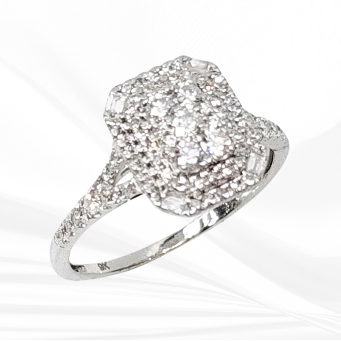 White Gold Emerald Ring